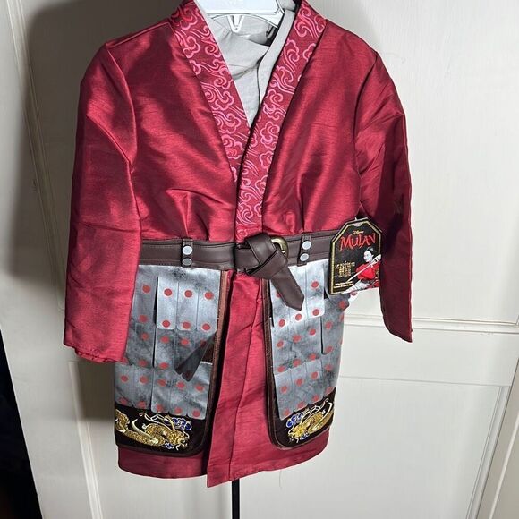 Disney Mulan Live Action Film Warrior Deluxe Costume Halloween Girls 4T New - Picture 3 of 9